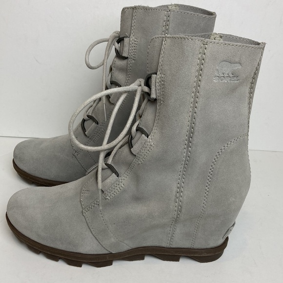 Sorel Women's Joan of Arctic Wedge II Waterproof Boots Grey Sz 10 Boho Winter - Picture 3 of 16
